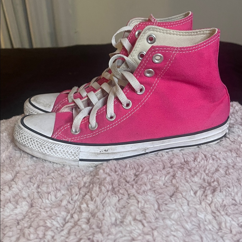 Kids Pink High-Top Sneakers